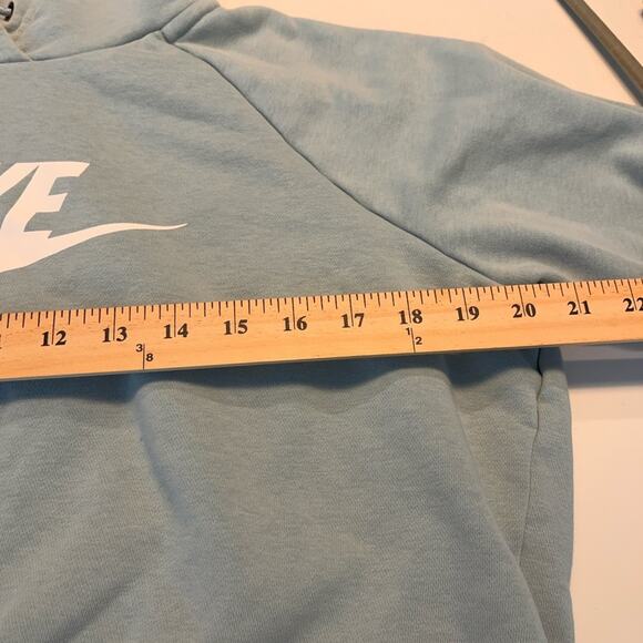 Nike Womens Essential Cropped Hoodie in Ocean Large - Picture 7 of 8